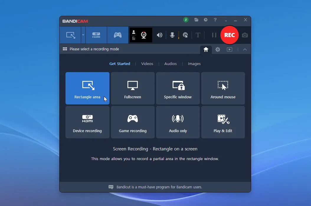 Bandicam 錄製模式