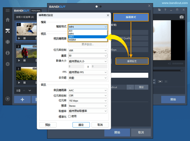 bandicut - 批次影片轉檔工具