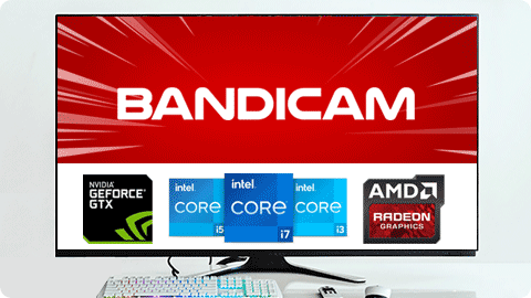 Bandicam 遊戲錄製軟體透過使用硬體加速提高錄製效能,高畫質,高壓縮,低容量。 硬體加速提高錄製效能 - Bandicam