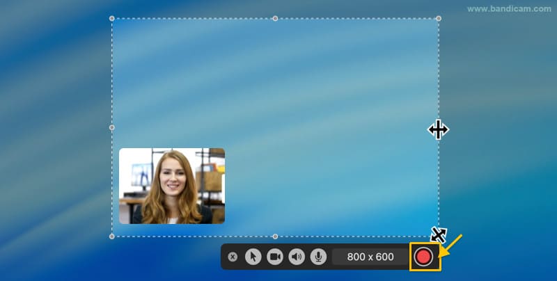 調整錄製區域，開始錄製