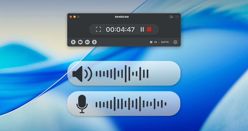 Bandicam - 同時錄製 Mac 內部音訊和麥克風聲音