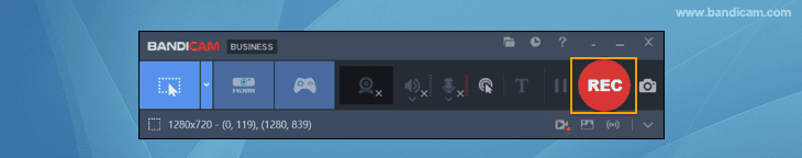 Bandimcam 開始/停止錄製 - Bandicam