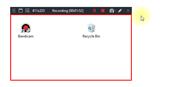錄屏時放大縮小功效 - Bandicam